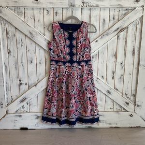 TALBOTS Petites MIDI Dress, Size 6p, Great Condition, Paisley